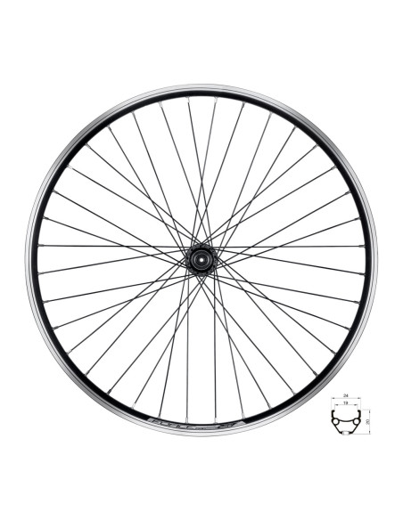 Roda traseira FORCE CLASSIC 559x19 "V" FHTX500 36sh