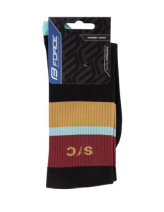 MEIAS FORCE STRIPE LONG PRETO 2