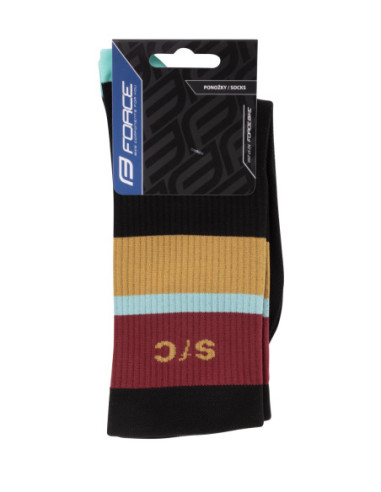 MEIAS FORCE STRIPE LONG PRETO