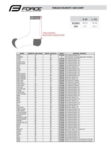 MEDIAS FORCE STRIPE LONG NEGRO