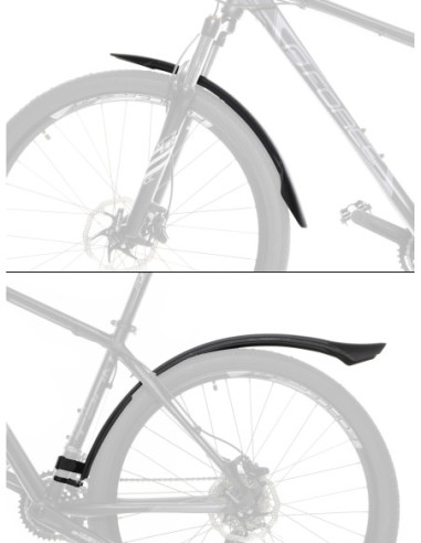 GUARDABARROS FORCE GRAND, 24"-29" PLASTIC, NEGRO