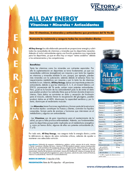 VITAMINES ALL DAY ENERGY 90 CAPS