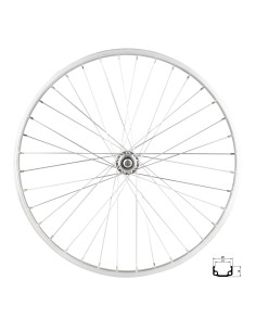 ROUE ARRIÈRE FORCE RMX 21, 507x21, SILVER, HUB F80429