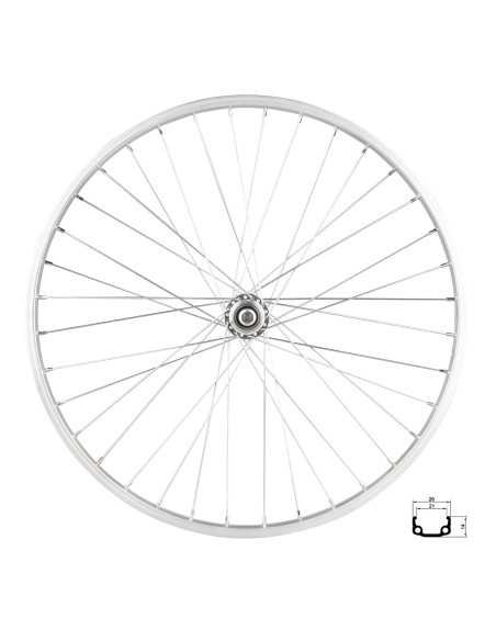 ROUE ARRIÈRE FORCE RMX 21, 507x21, SILVER, HUB F80429
