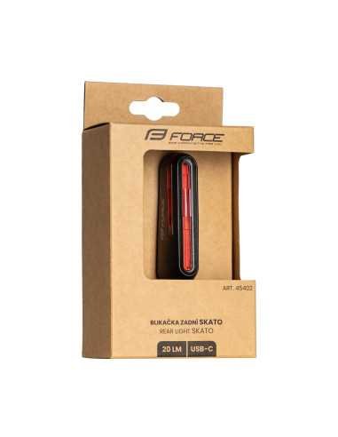 REAR LIGHT FORCE SKATO 20 LM 20X LED USB