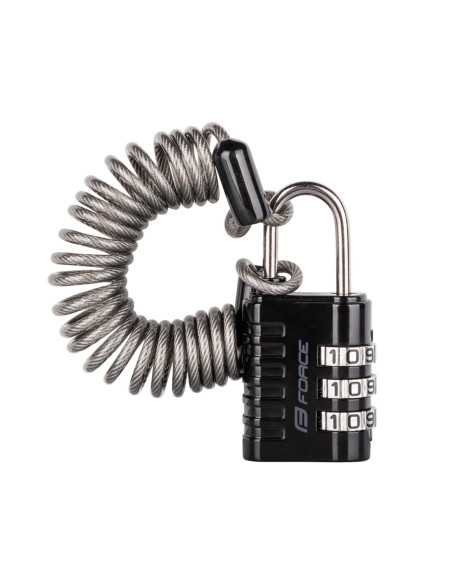 LOCK FORCE SMALL 2 SPIRAL 120CM/3MM BLACK