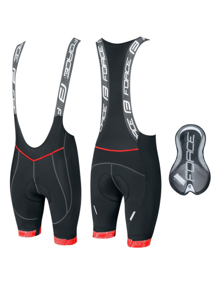 Calções FORCE FAME PRETO-VERMELHO