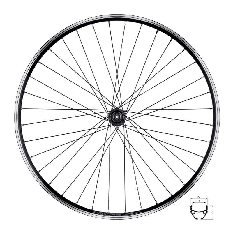 Wheel rear FORCE CLASSIC 622x19 "V" FHTX500 36sh