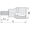 Douille hexagonal 3/8" 5