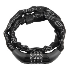 Lock FORCE CHAIN code 120cm/4mm Black