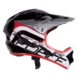 Casco FORCE TIGER downhill negro-rojo-blanco