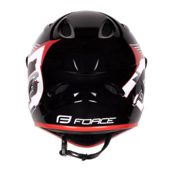 Casco FORCE TIGER downhill negro-rojo-blanco