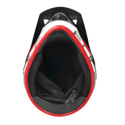 Casque FORCE TIGER downhill noir-rouge-blanc