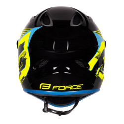 Casque FORCE TIGER downhill noir-fluo-bleu