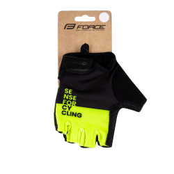 GUANTES FORCE FINE NEGRO-AMARILLO