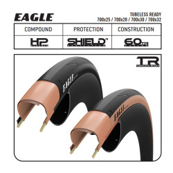LE PNEU EAGLE 700X28 TLR NOIR BRUN