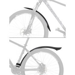 GUARDABARROS FORCE GRAND, 24"-29" PLASTIC, NEGRO
