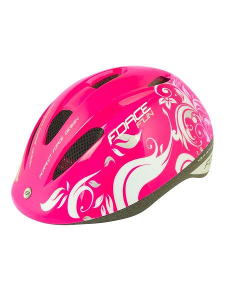 Capacete FORCE FUN STRIPES Criança ROSA-BRANCO-CINZA
