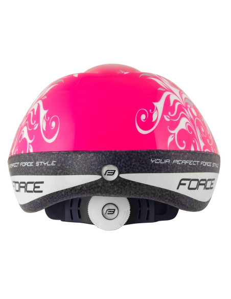  Capacete FORCE FUN STRIPES Criança ROSA-BRANCO-CINZA