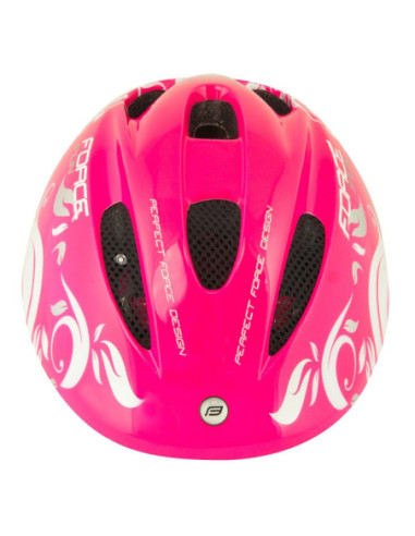  Capacete FORCE FUN STRIPES Criança ROSA-BRANCO-CINZA