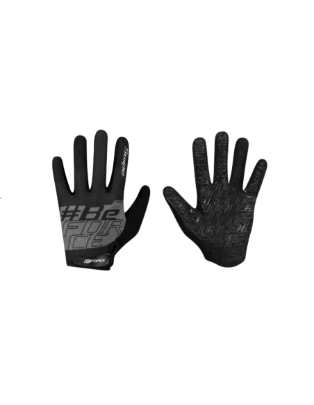 Luvas FORCE MTB SWIPE Summer PRETO-CINZA