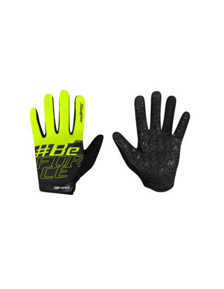 Luvas FORCE MTB SWIPE Summer PRETO-AMARELO