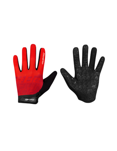 Des gants FORCE MTB SWIPE Summer NOIR-ROUGE