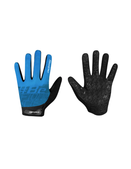 Luvas FORCE MTB SWIPE Summer PRETO-AZUL