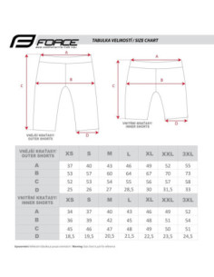 Calções FORCE BLADE MTB AZUL-CLARO 2