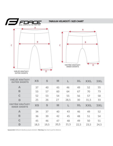  Calções FORCE BLADE MTB AZUL-CLARO