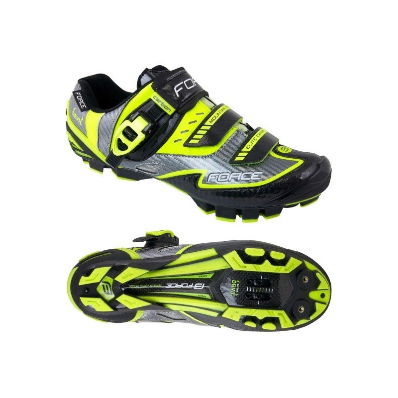 Des chaussures Force BTT Carbone JAUNE