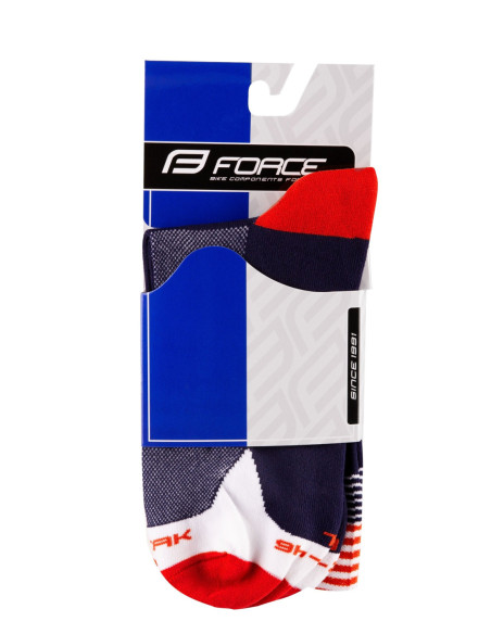  Meias de Compressão Force STREAK PRETO-VERMELHO