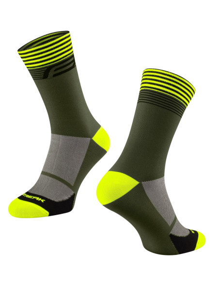 Meias de Compressão Force STREAK PRETO-AMARELO