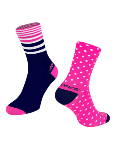  Meias de Compressão FORCE SPOT ROSA