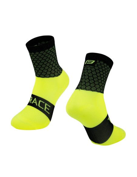 Meias FORCE TRACE PRETO-AMARELO