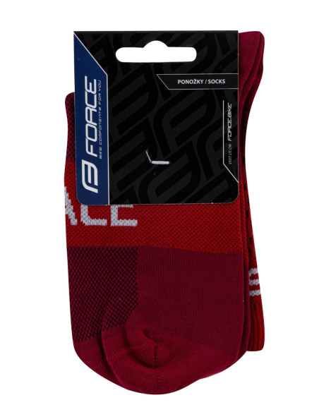  Meias FORCE TRACE VERMELHO