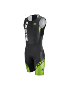 Fato de Triatlo EXUSTAR E-CT11 PRETO-VERDE