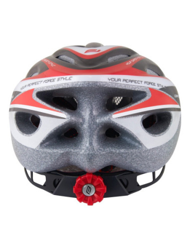  Capacete FORCE HAL PRETO-VERMELHO-BRANCO