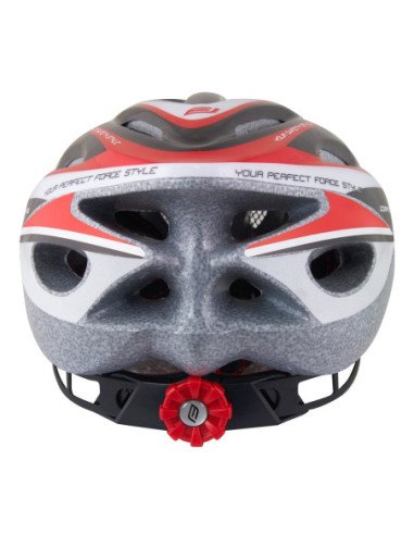  Capacete FORCE HAL PRETO-VERMELHO-BRANCO