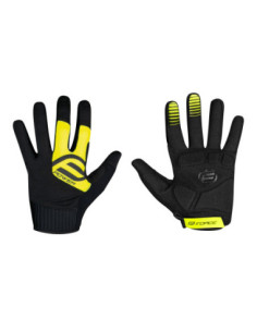Gloves FORCE MTB POWER BLACK-YELLOW