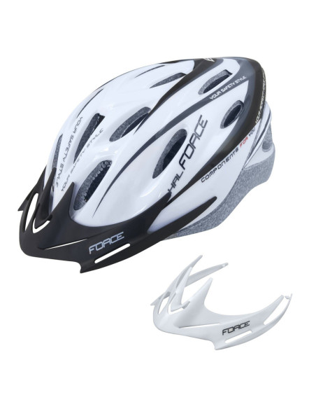  Capacete FORCE HAL BRANCO-PRETO
