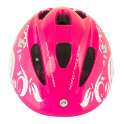 Child helmet FORCE FUN STRIPES PINK-WHITE-GRAY