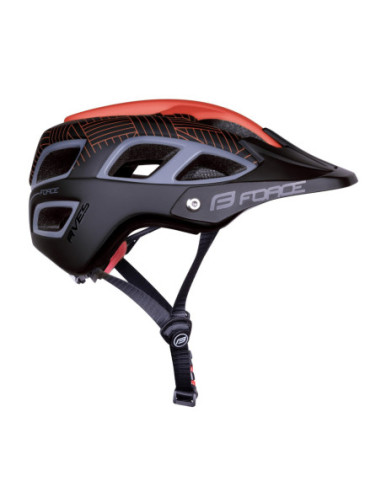  Capacete FORCE AVES MTB VERMELHO-PRETO