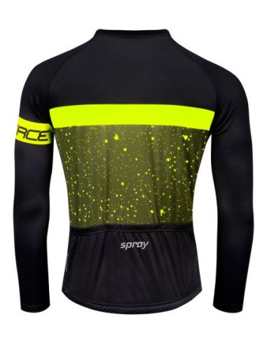  Jersey Manga Comprida FORCE SPRAY PRETO-AMARELO
