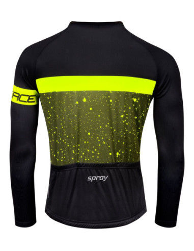  Jersey Manga Comprida FORCE SPRAY PRETO-AMARELO