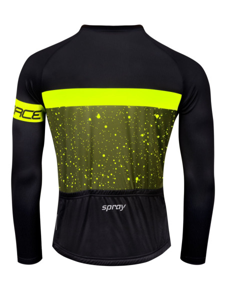  Jersey Manga Comprida FORCE SPRAY PRETO-AMARELO
