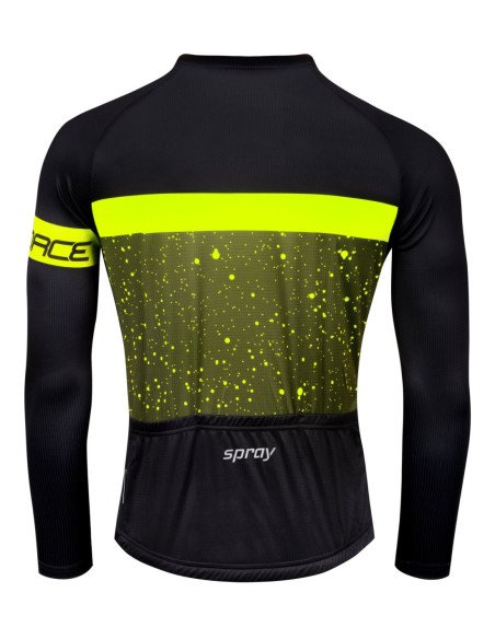  Jersey Manga Comprida FORCE SPRAY PRETO-AMARELO