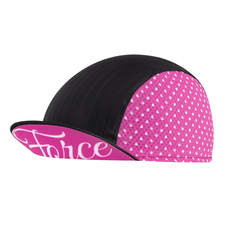 Casquette Force F POINTS NOIR-ROSE