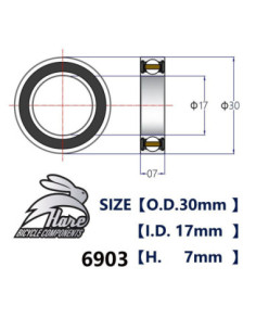 6903 Cerâmico HARE Rolamento