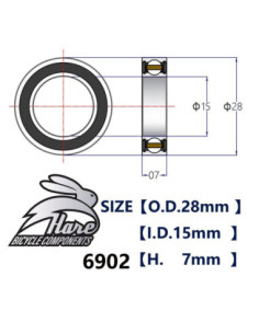6902 Cerâmico HARE Rolamento 096